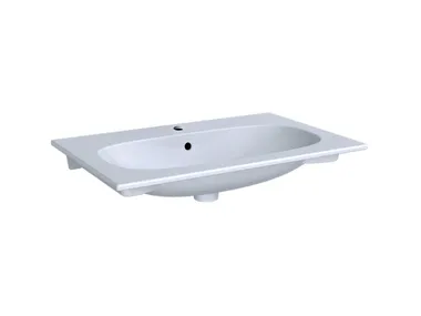 Lavabo da incasso soprapiano in gres porcellanato con troppopieno ACANTO Geberit
