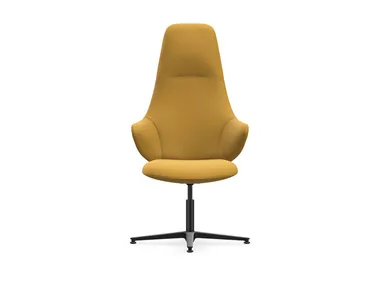 Poltrona a razze in tessuto con schienale alto CHECK ADDO Furniture