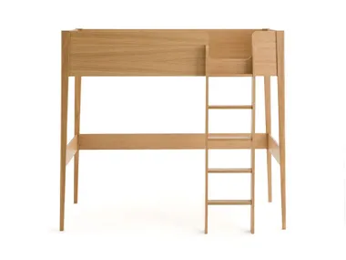 Letto a soppalco in legno impiallacciato ALCESTE AMPM
