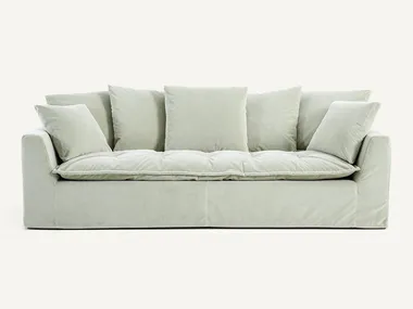 Divano lineare in velluto stonewashed OTAVIA AMPM