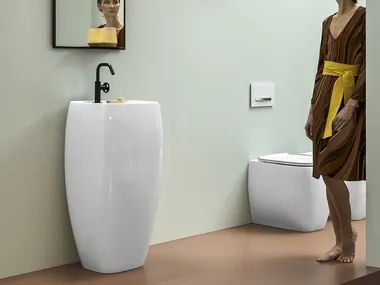 Lavabo freestanding in ceramica FLÒ ARBLU
