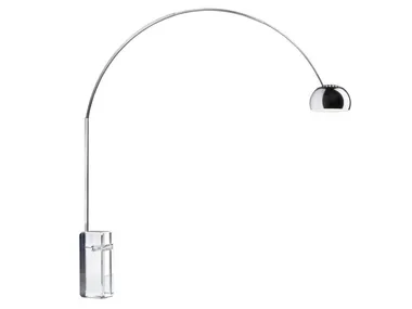 Lampada ad arco a LED in alluminio con base in cristallo ARCO K Flos