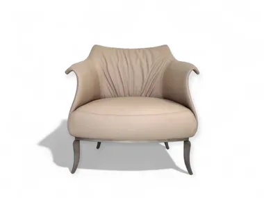 Poltrona in pelle con braccioli AMPHORA Able