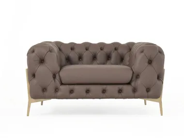 Poltrona capitonné in pelle BELLADONNA Able