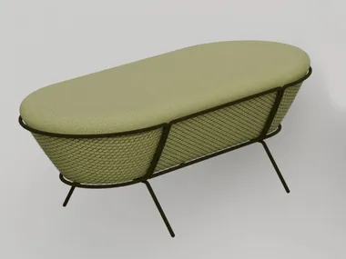 Pouf ovale in acciaio QUIZAS Altek