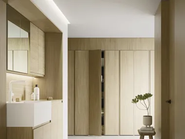 Mobile lavanderia con specchio BOLLE 03 Arbi Arredobagno