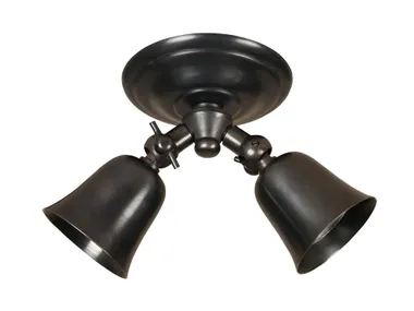 Faretto orientabile a LED in ottone FLEURE TWIN ROSAS WITH SPRINGS Authentage Lighting