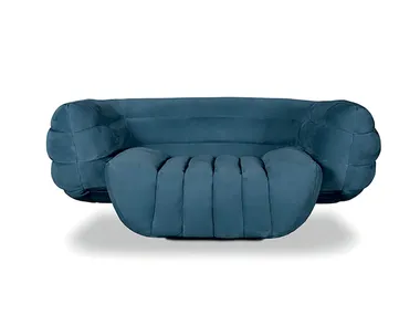 Poltrona in pelle con braccioli TACTILE Baxter