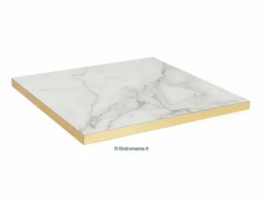 Piano per tavoli quadrato in laminato HONORÉ CALACATTA Mat BISTROMANIA