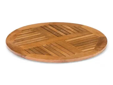 Piano per tavoli rotondo in teak TUILERIES round BISTROMANIA