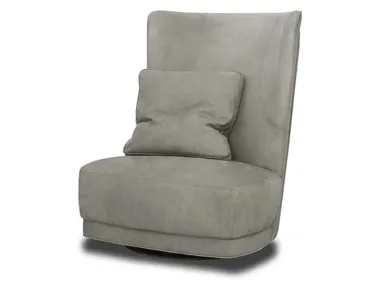 Poltrona girevole bergère in pelle ETIENNE BERGÈRE Baxter