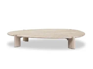 Tavolino basso in marmo a forma libera ISAMU STONE Baxter