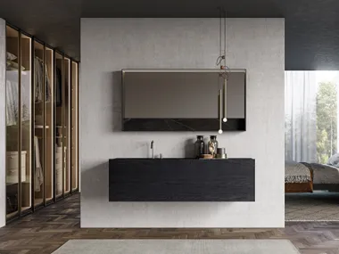 Mobile lavabo sospeso con cassetti e specchio SAIL COMP. 4 Birex