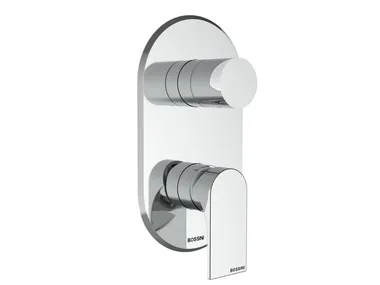 Miscelatore per doccia esterno in ottone cromato con deviatore APICE/2 Bossini