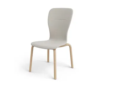 Sedia imbottita impilabile in legno FEEL Brunner