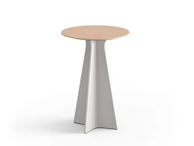 Tavolo rotondo alto in legno WAVE LIGHT Brunner