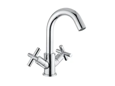 Rubinetto per lavabo da piano in ottone cromato RODOS 7334 Bugnatese