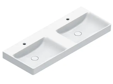 Lavabo doppio rettangolare ELICE 120x47 CERAMICA CATALANO