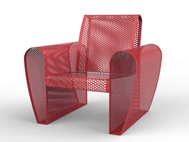 Seduta da esterni in acciaio zincato VANITY CITYSì