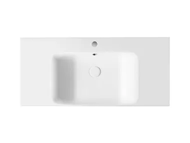 Lavabo rettangolare in ceramica con piano CENTO COLAVENE