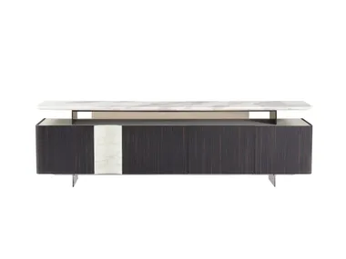 Mobile TV / madia in legno e piano rialzato in marmo LH2202 CONCISE HOME