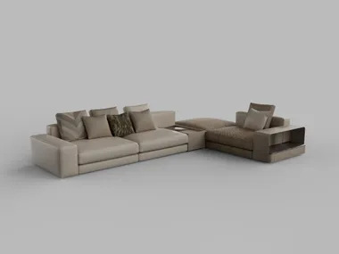 Divano modulare bifacciale con vano contenitore LS2209 CONCISE HOME