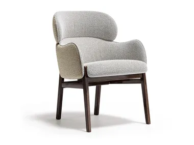 Sedia imbottita in tessuto con braccioli DAFNE Capital Collection