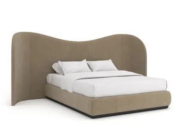 Letto queen size in tessuto con testiera imbottita CLIO Caracole