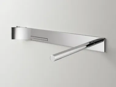 Miscelatore per lavabo a muro a 2 fori in acciaio inox CUT PLUS 02 Ceadesign
