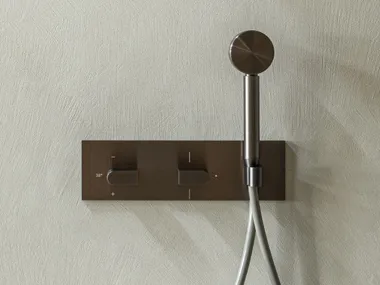 Miscelatore per doccia / vasca termostatico in acciaio inox con deviatore SIXTY 55 Ceadesign