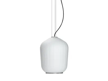 Lampada a sospensione a LED in vetro soffiato PLISSÉE ClassiCon