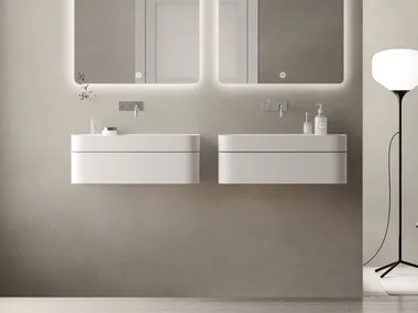 Lavabo rettangolare sospeso con cassetti YUNO CA 80 Copenhagen Bath