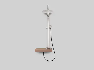 Colonna doccia in acciaio inox con soffione e doccetta ALYSSIA TONDO Cropelli