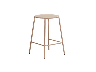 Sgabello in acciaio inox con poggiapiedi PIPER DESIGN BY THEM