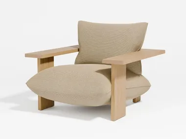 Poltrona in tessuto con braccioli PRESS DESIGN BY THEM