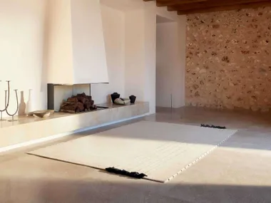 Tappeto a tinta unita fatto a mano in lana e viscosa ERNEST Élitis