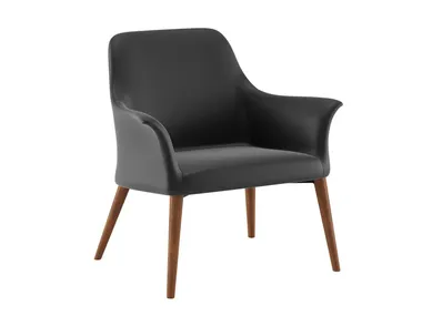 Poltroncina in pelle con braccioli FOLD Ersa