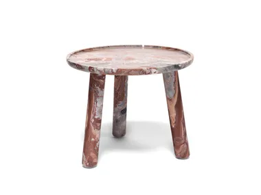 Tavolino rotondo in marmo Arabescato STONE ROUND Exteta