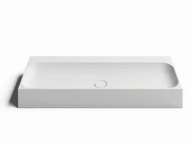 Lavabo da appoggio rettangolare in Cristalplant® INVASO FALPER