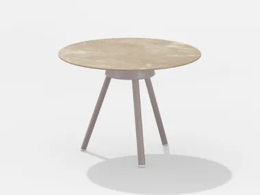 Tavolino in alluminio verniciato con piano in gres porcellanato ZEBRA FAST