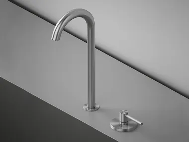Miscelatore per lavabo a 2 fori in acciaio inox con bocca orientabile FFQT 21 32T QuadroDesign