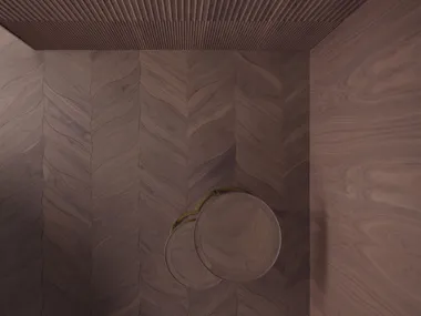 Pavimento a doghe in Noce Americano MOUNTAIN ROSE FOGLIE D'ORO