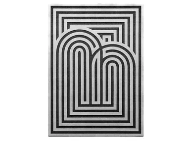 Tappeto rettangolare fatto a mano CLASSIC MONOCHROME Feyyn