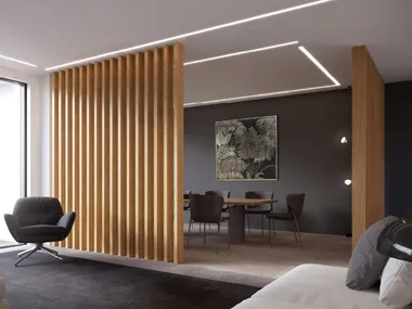 Parete divisoria in alluminio estruso BATTENS 50 ForMe Design