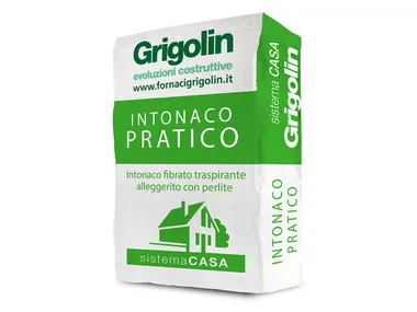 Intonaco fibrato traspirante alleggerito con perlite INTONACO PRATICO Fornaci Calce Grigolin