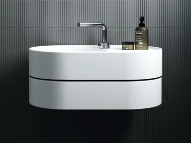 Lavabo ovale sospeso in ceramica T65 GALASSIA