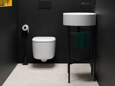 Lavabo a consolle ovale in ceramica T65 GALASSIA