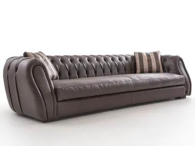 Divano capitonné in pelle MAXIMILIAN Giovannetti Classici