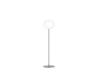 Lampada da terra in acciaio e vetro GLO-BALL F Flos