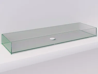 Lavabo da appoggio rettangolare in vetro GLASS GSG Ceramic Design